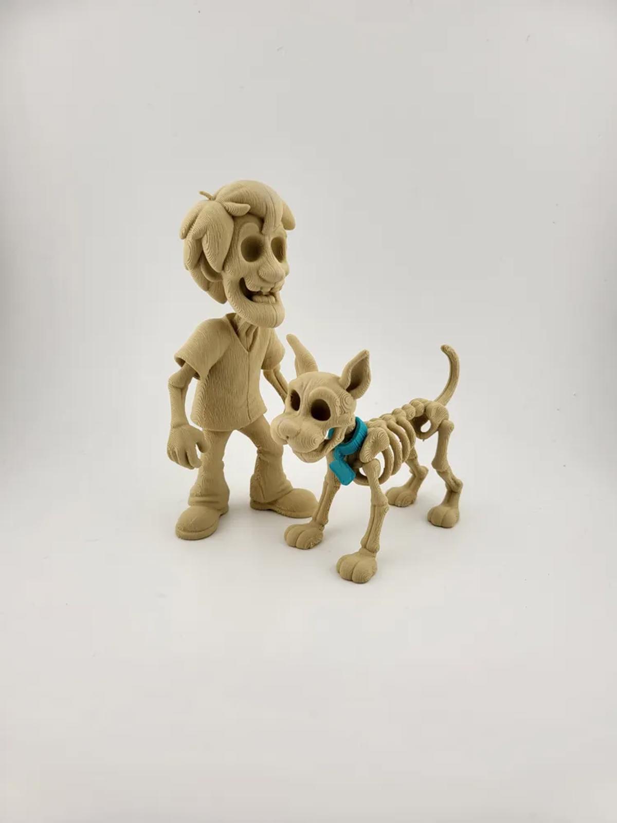 Shaggy and Scooby-Doo Skeleton Duo - Halloween Mystery Figures