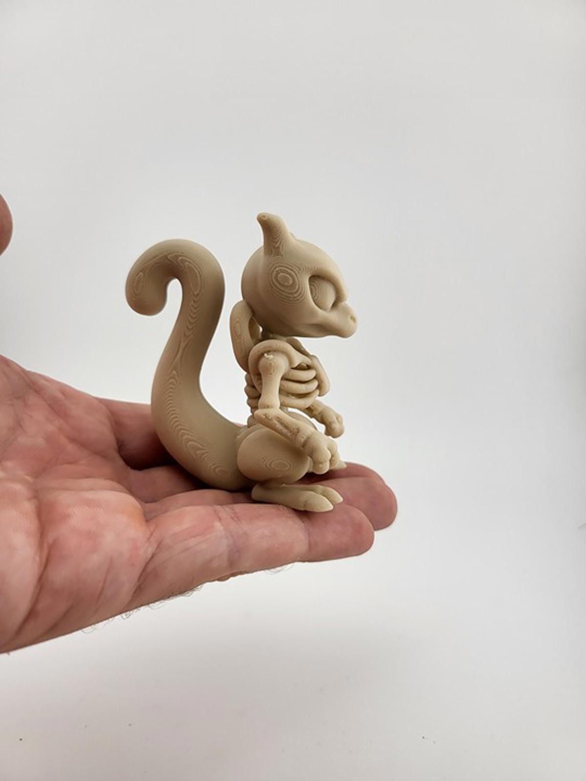 Legendary Mewtwo Skeleton Figure - Psychic Pokémon Halloween Horror