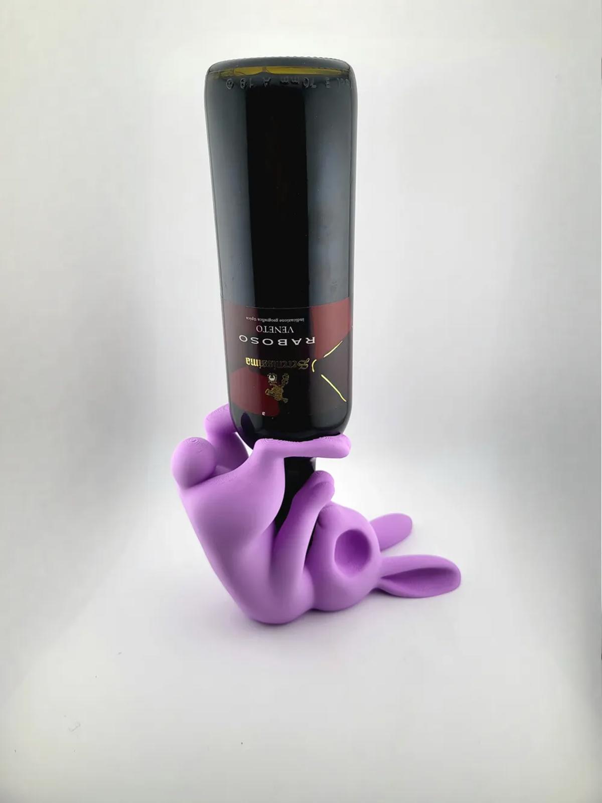 Tipsy Bunny Wine Holder - Funny Halloween Party Bar Decor