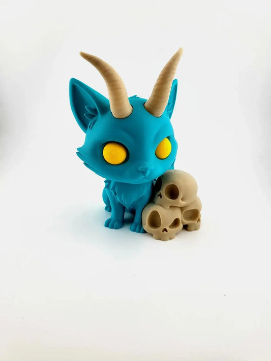 Hell Kitty Supreme Demon Cat Figure with Skulls - Halloween Horror Decor My Store