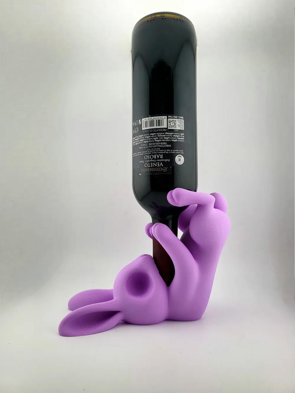 Tipsy Bunny Wine Holder - Funny Halloween Party Bar Decor