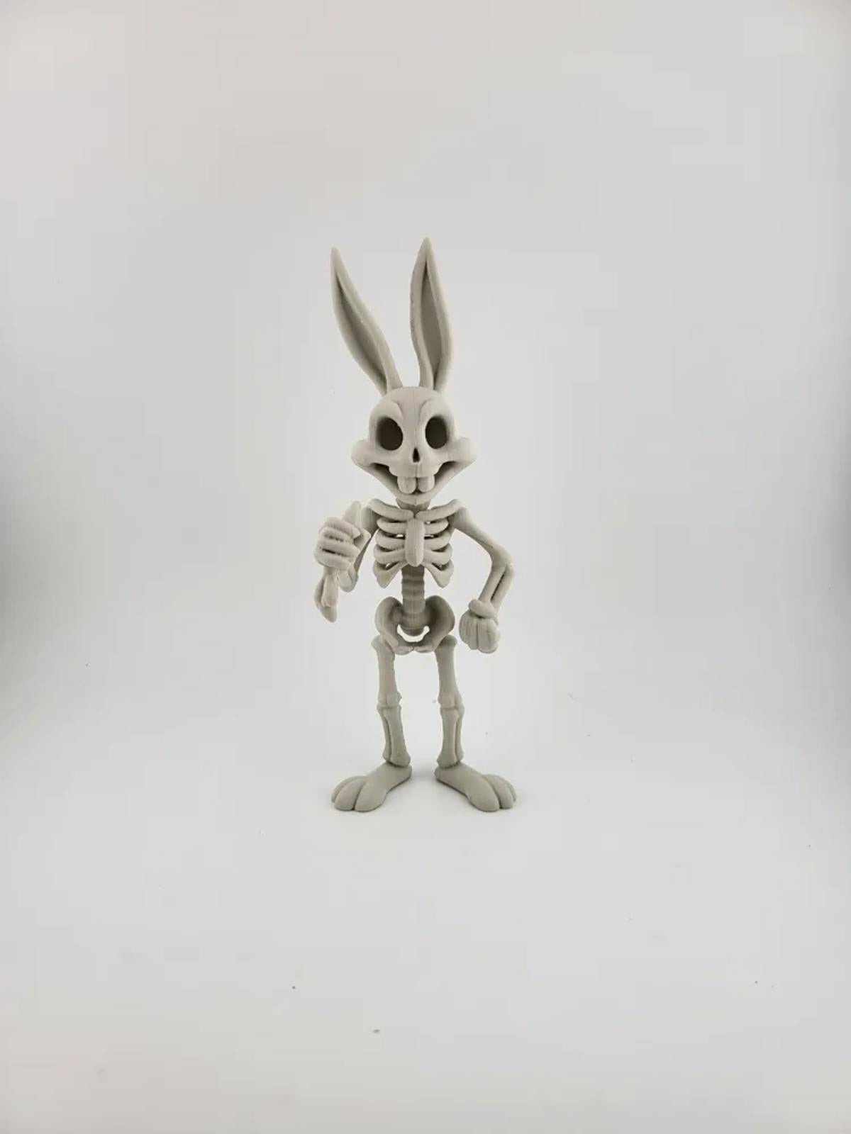 Bugs Bunny Skeleton Figure - Spooky Cartoon Horror