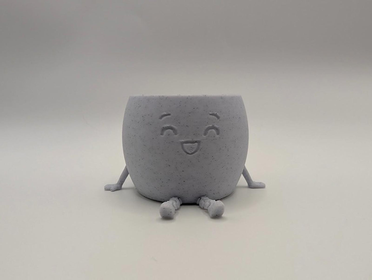 Planter Buddy – Articulated Pot with Dangling Legs and Smiling Face - 3D Printed