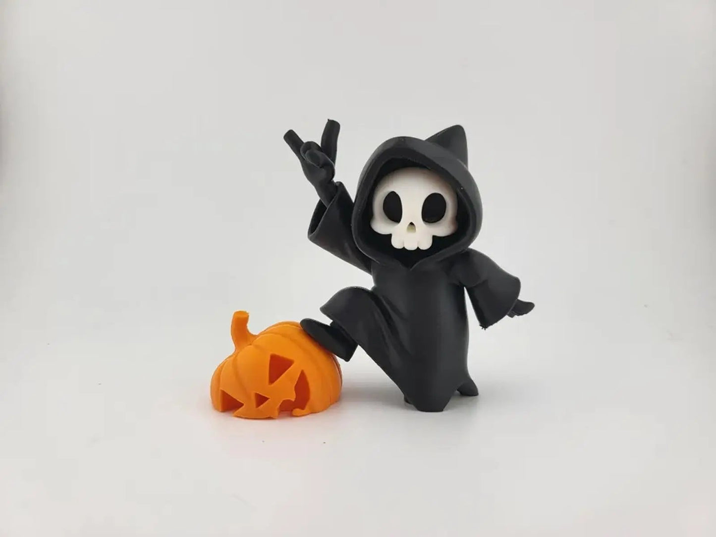 Rock Your Soul! Grim Reaper & Pumpkin Halloween Skeleton Figure My Store