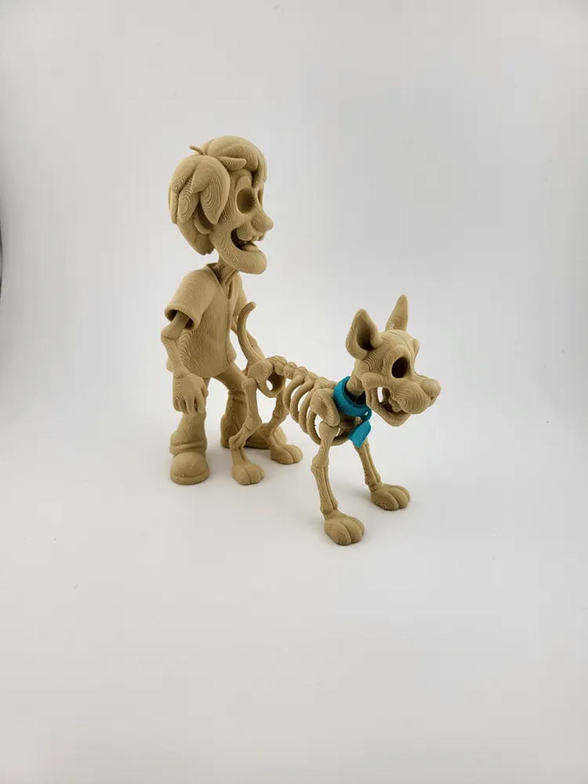 Shaggy and Scooby-Doo Skeleton Duo - Halloween Mystery Figures