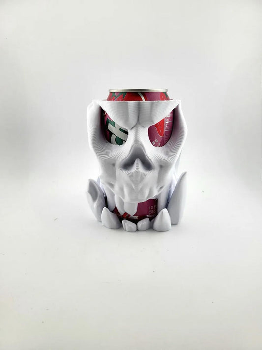 Orc Skull Can Cooler - Fantasy Tusk Drink Holder