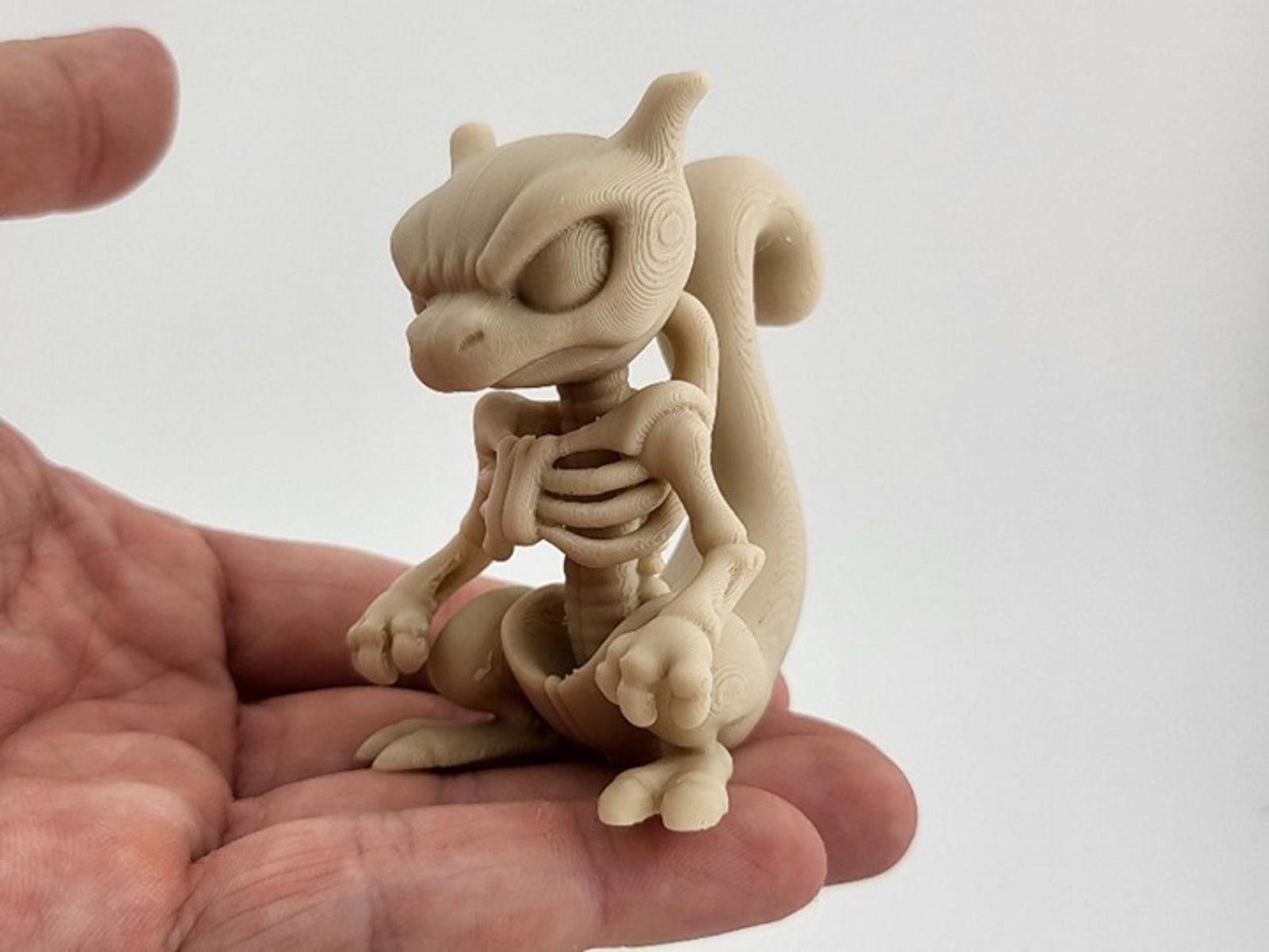 Legendary Mewtwo Skeleton Figure - Psychic Pokémon Halloween Horror