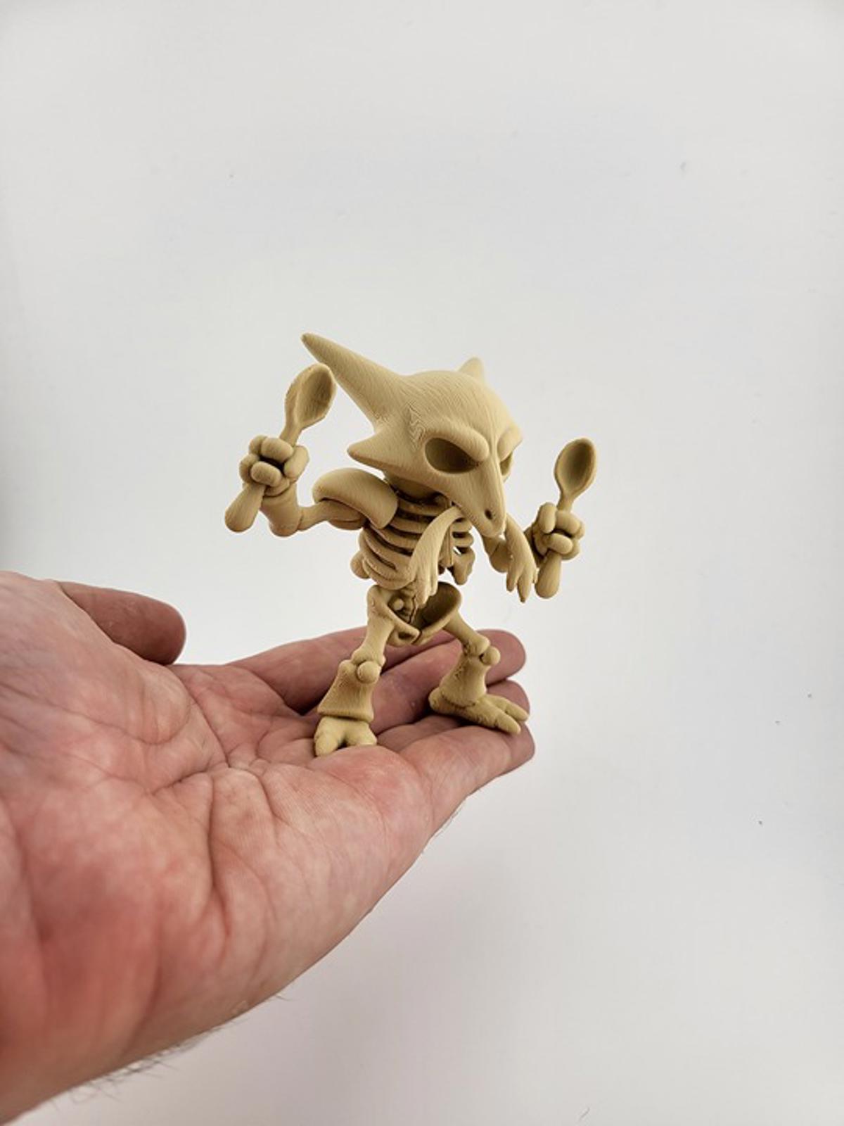 Psychic Alakazam Skeleton - Spoon-Bending Pokémon Horror Figure