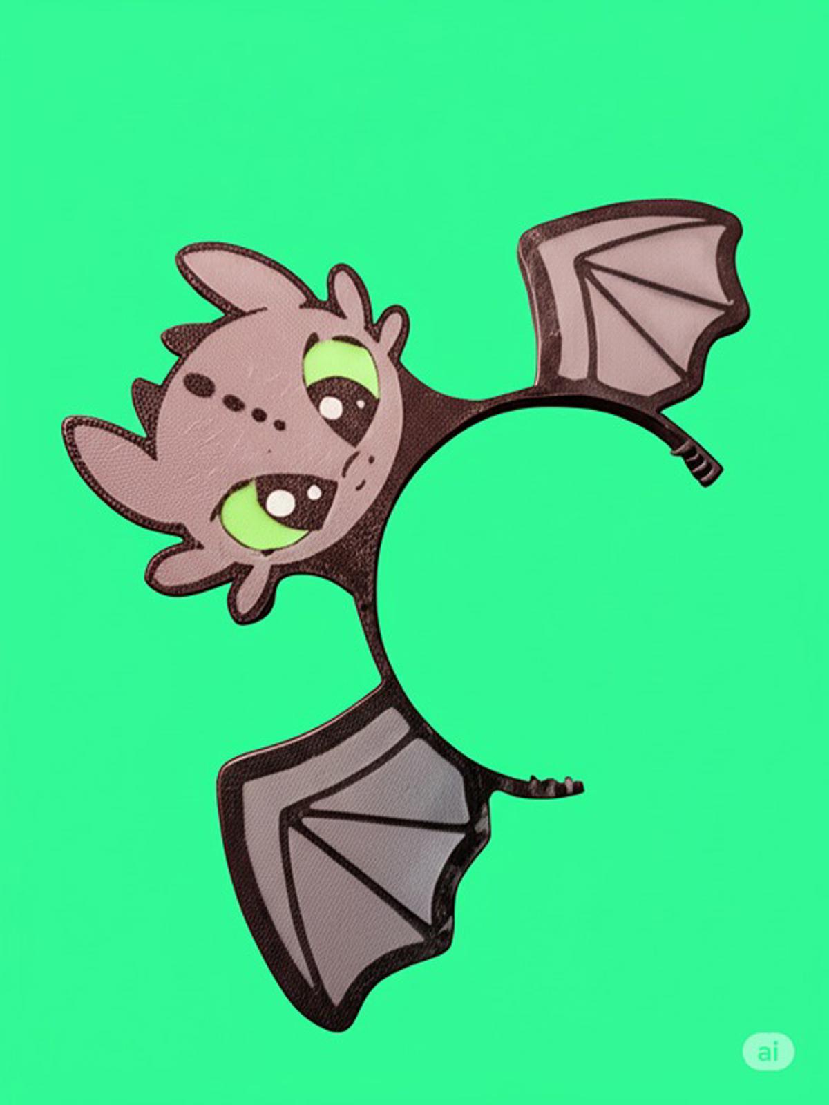 Labubu Toothless Dragon Headband 3D Printed – Doll Accessory