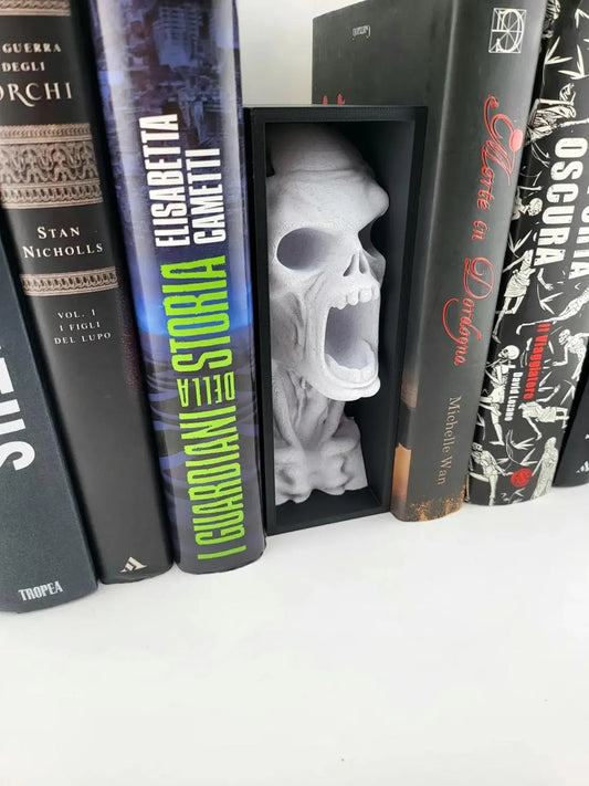 Horror Book Nook Bookshelf Insert - Screaming Zombie Skull Decor My Store