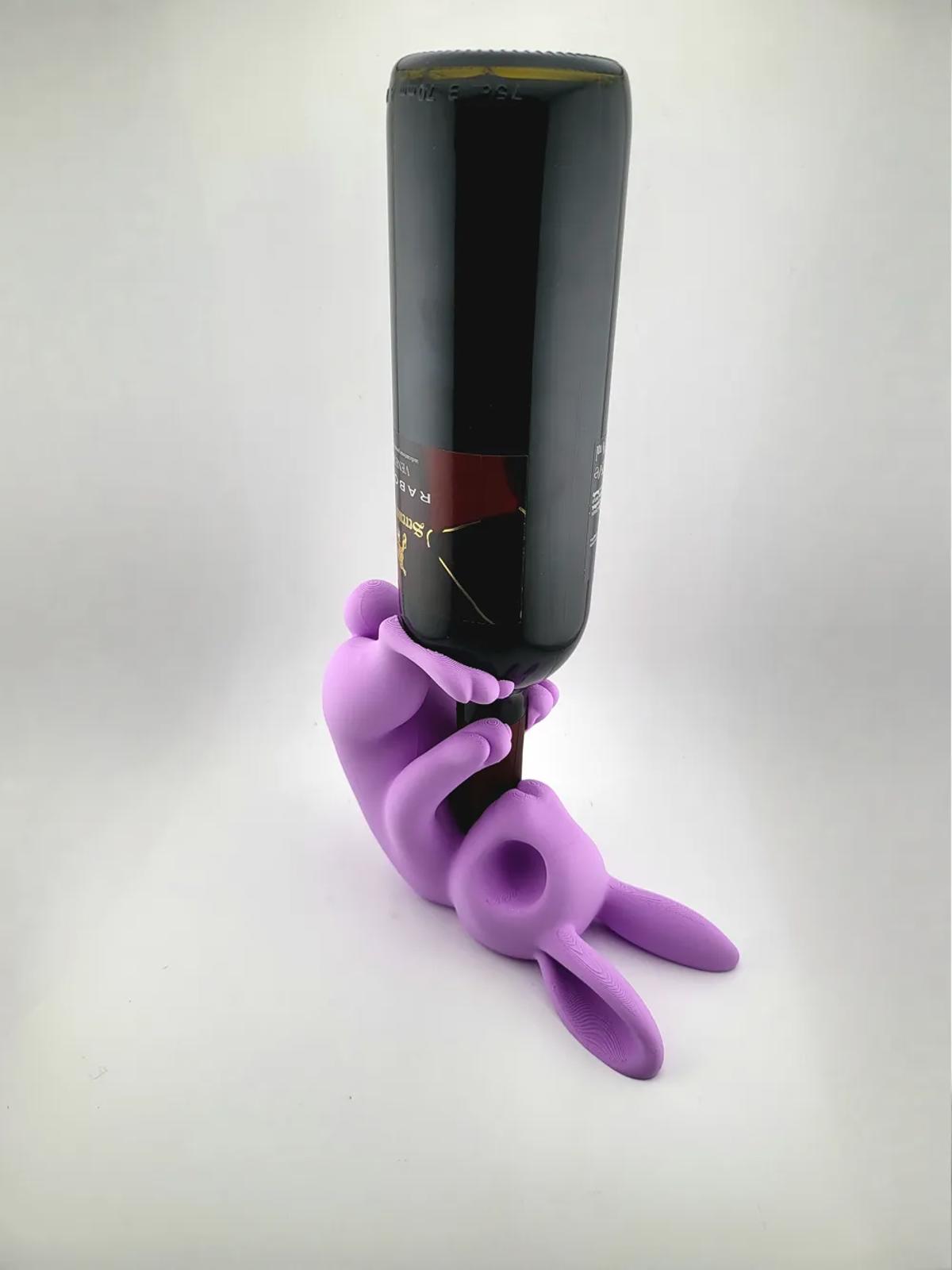 Tipsy Bunny Wine Holder - Funny Halloween Party Bar Decor