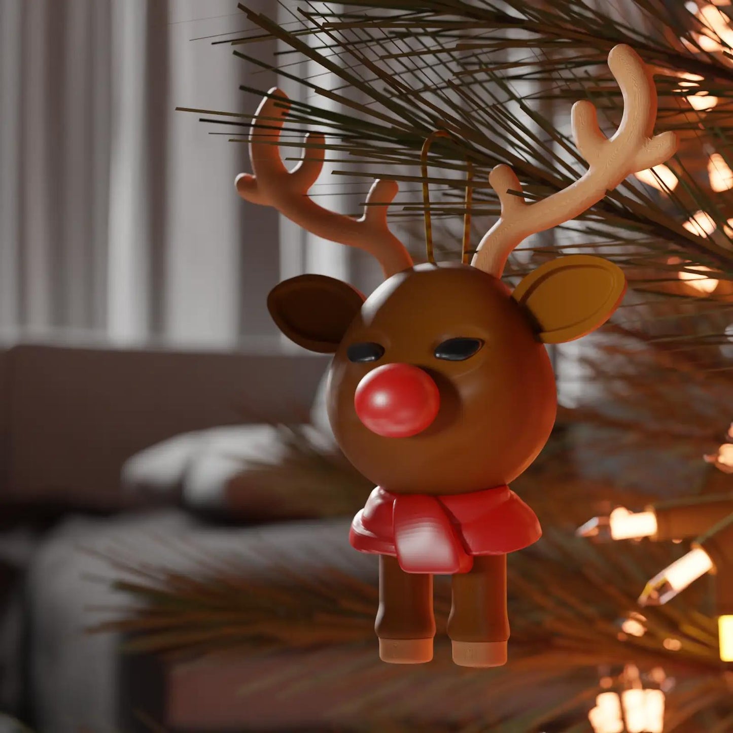 Reindeer Ornament/Stocking Stuffer - Cute Holiday Tree Decor