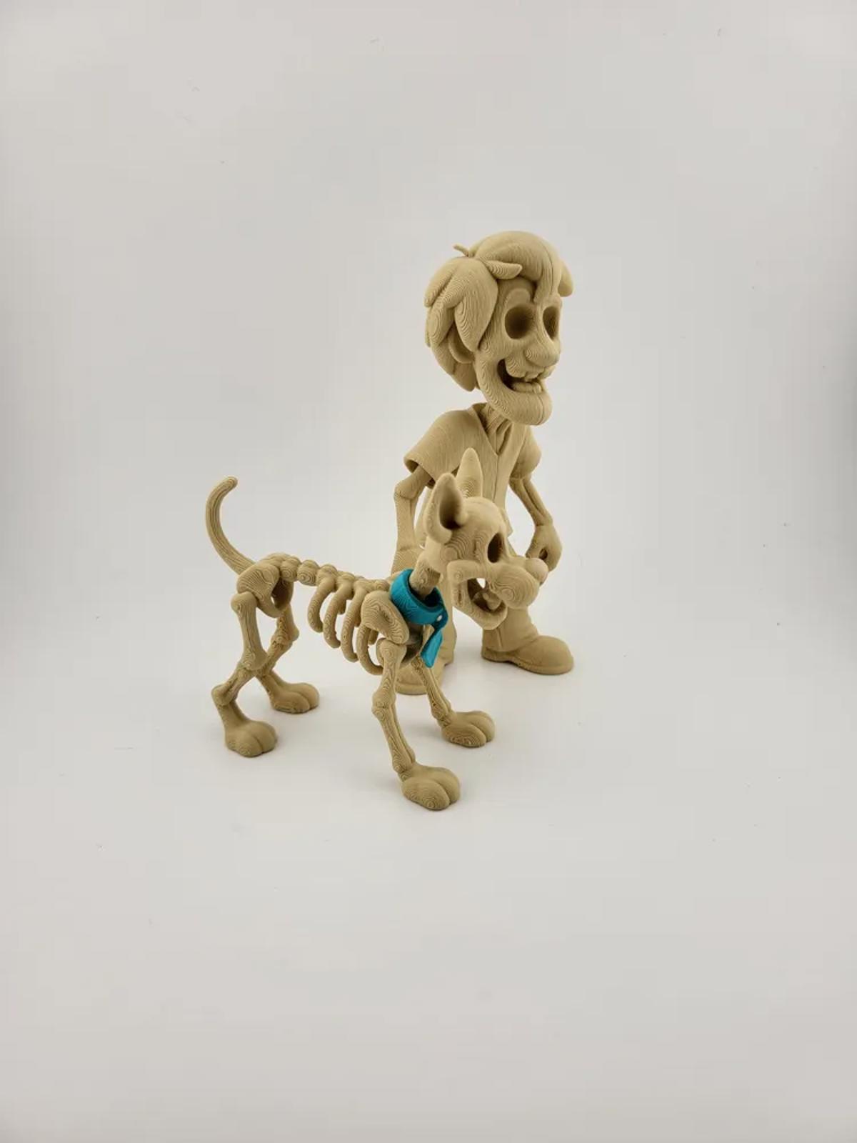 Shaggy and Scooby-Doo Skeleton Duo - Halloween Mystery Figures