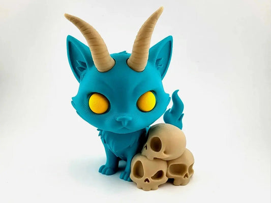 Hell Kitty Supreme Demon Cat Figure with Skulls - Halloween Horror Decor My Store