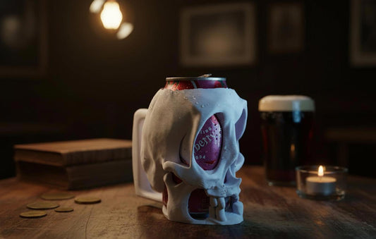Skull Can Cooler - Spooky Drink Holder for Chilling Sips 
