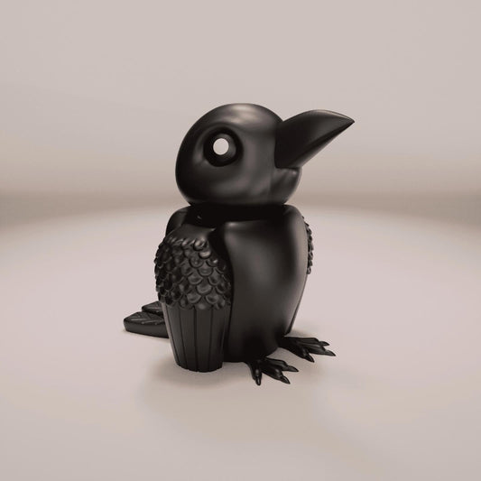 Articulated Raven Keychain - Gothic Fidget Toy & Spooky Decor 