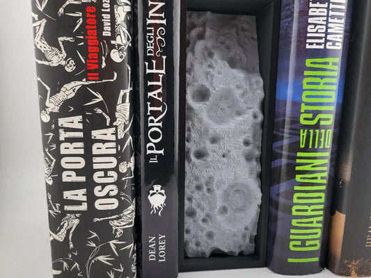 Moon Surface Book Nook - Sci-Fi Shelf Insert 