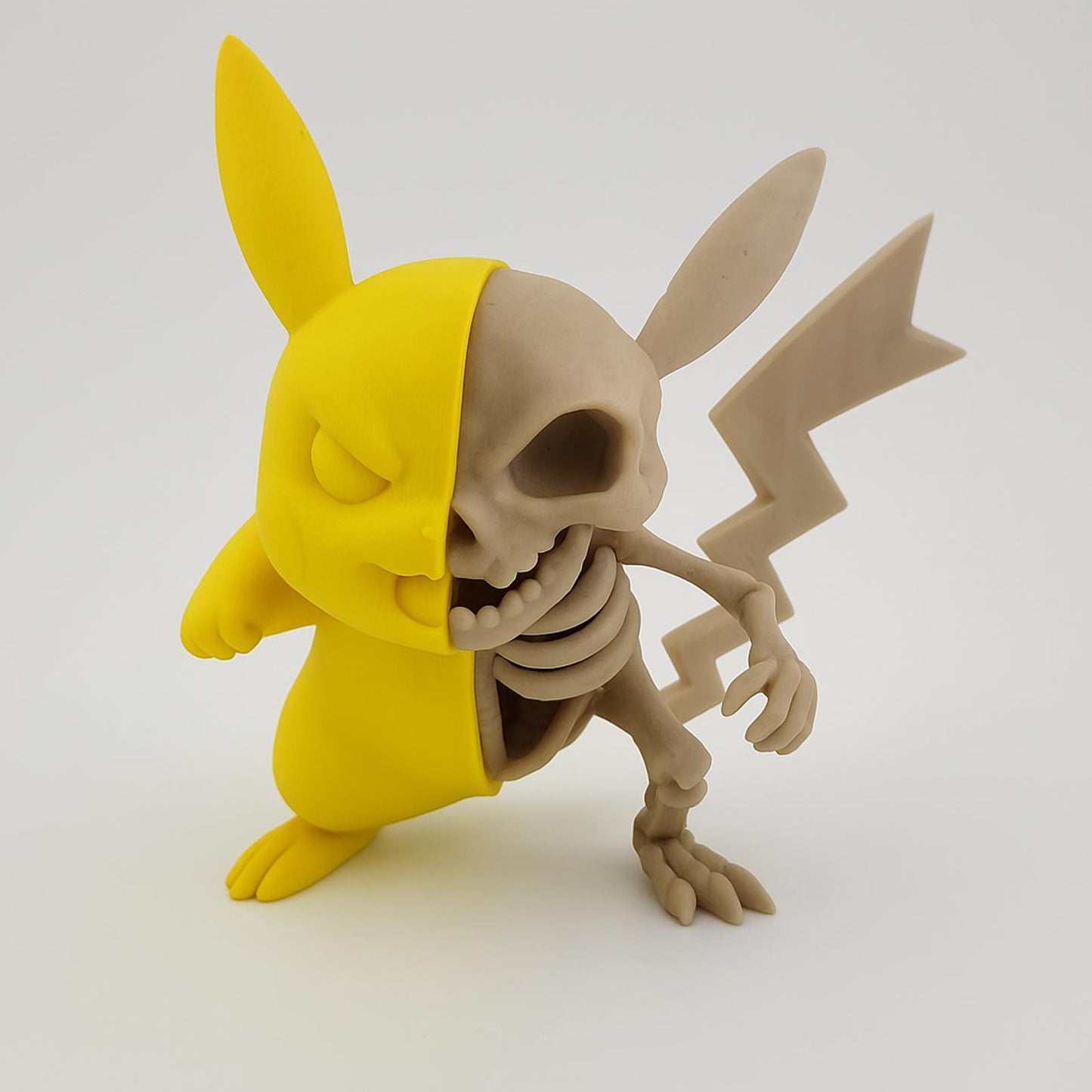 Pikachu Dissected Skeleton Figure - Two-Face Pokémon Halloween Horror