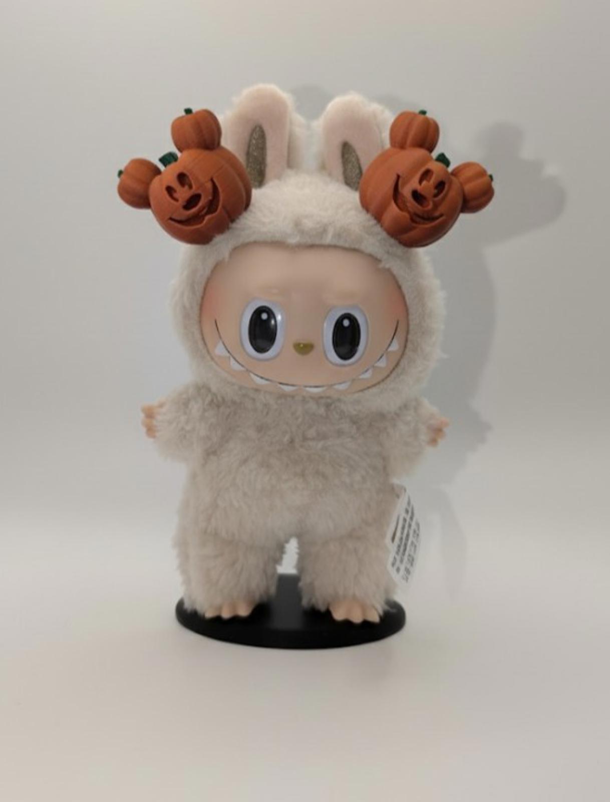 Labubu Halloween Upgrade: Spooky Pumpkin Mouse Ears Accessory