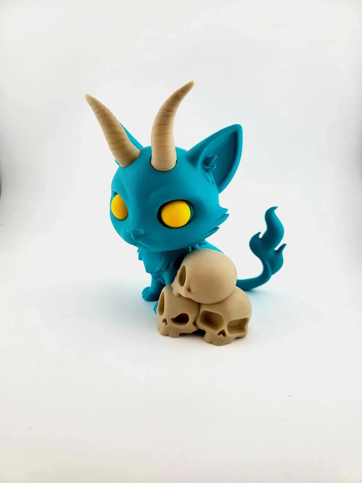 Hell Kitty Supreme Demon Cat Figure with Skulls - Halloween Horror Decor My Store