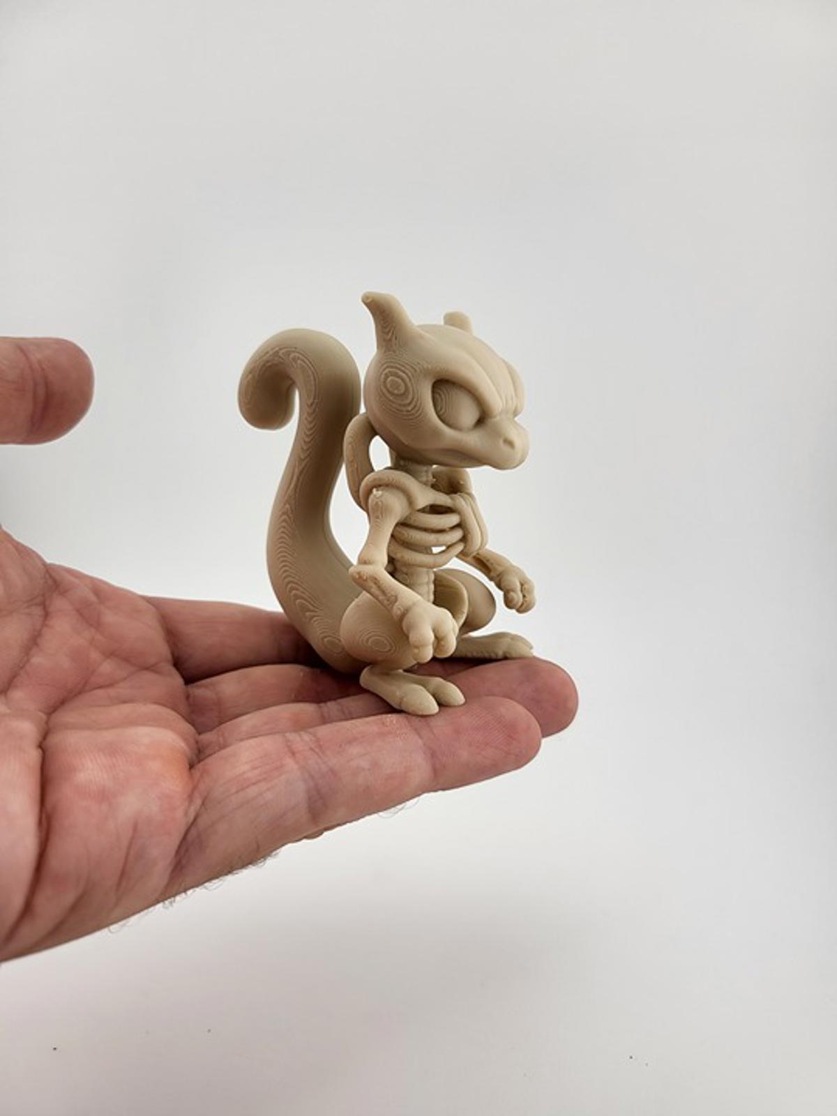 Legendary Mewtwo Skeleton Figure - Psychic Pokémon Halloween Horror