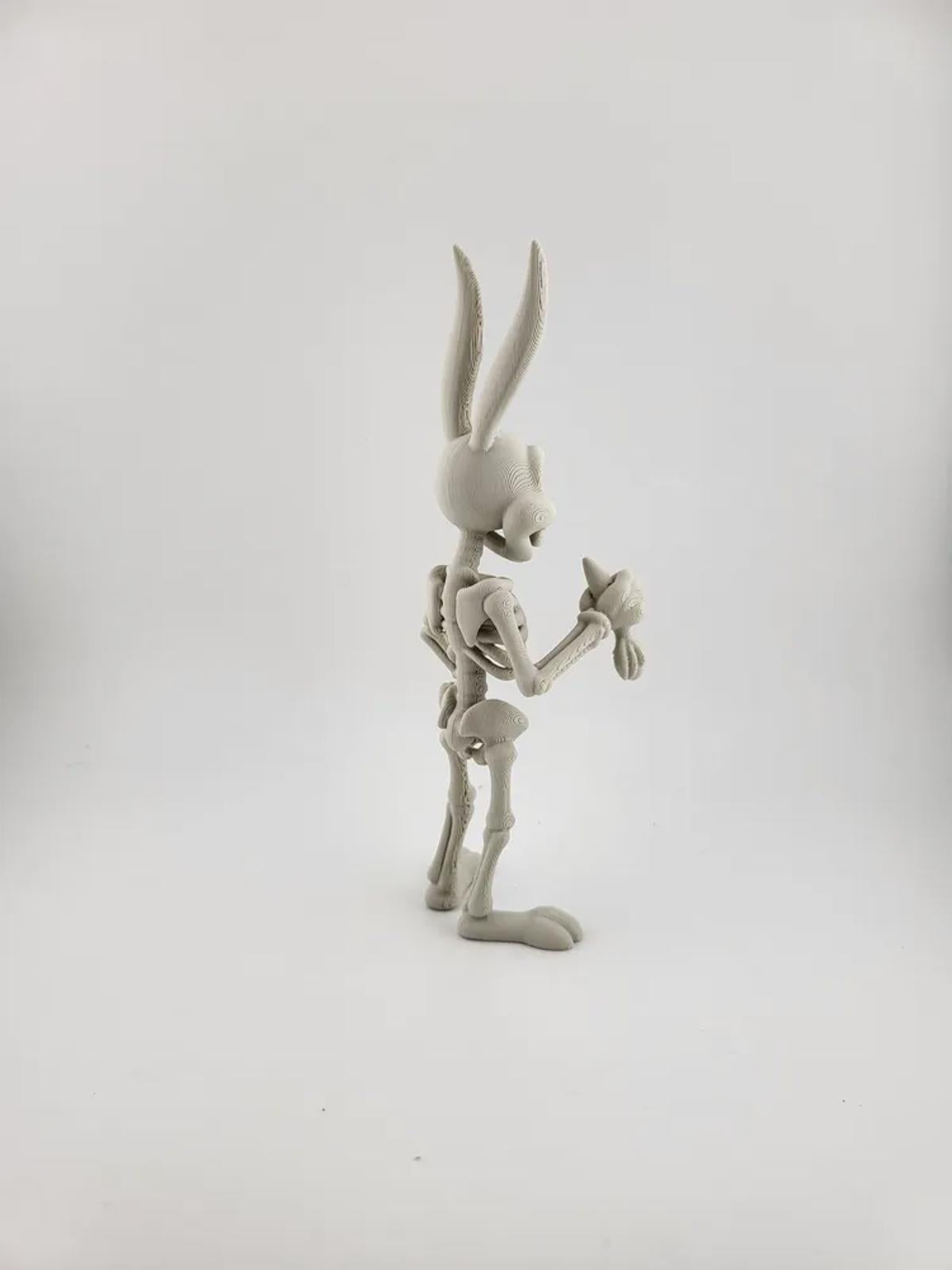 Bugs Bunny Skeleton Figure - Spooky Cartoon Horror