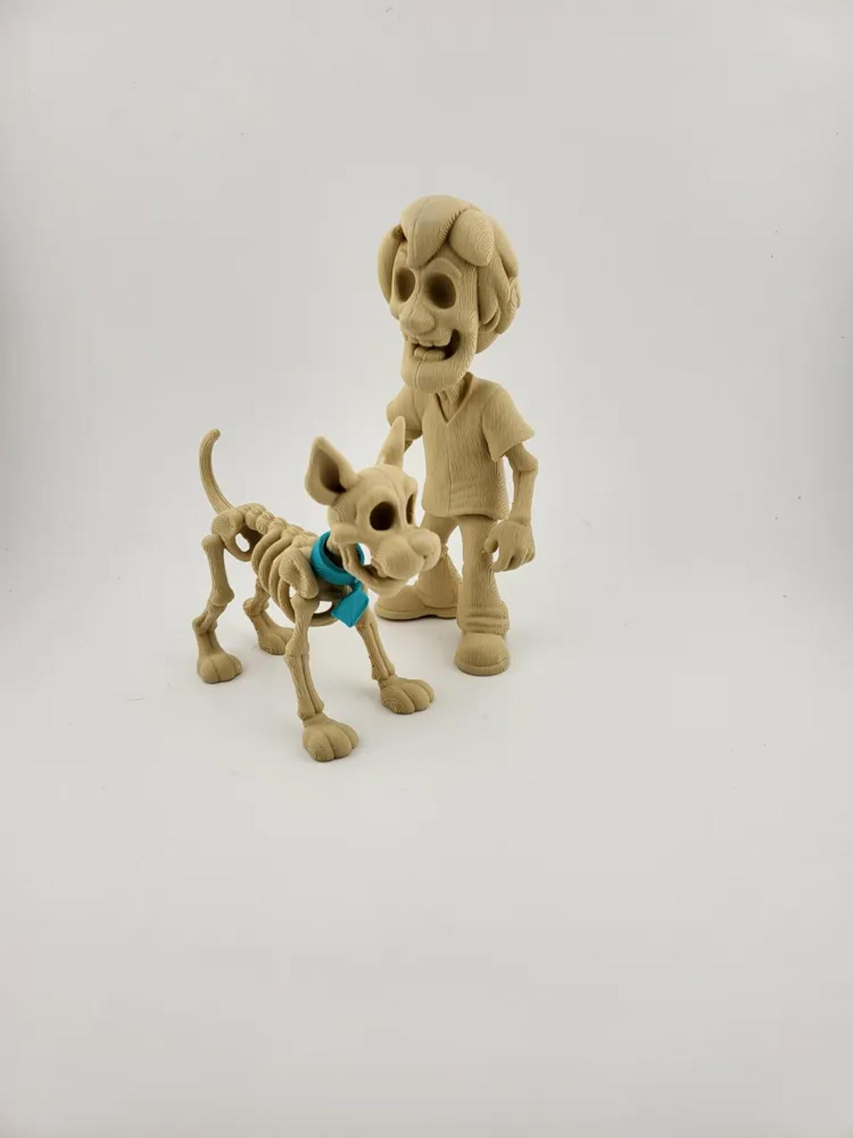 Shaggy and Scooby-Doo Skeleton Duo - Halloween Mystery Figures