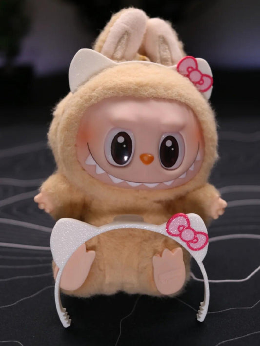 LABUBU Hello Kitty Headband – Doll Accessory with Bow Ears