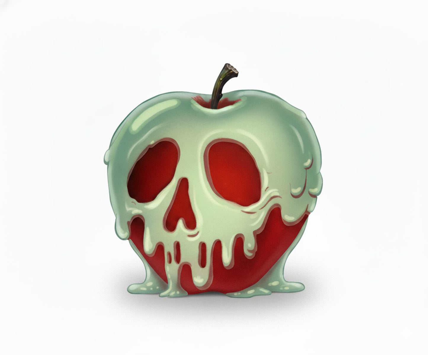Glow in the Dark Poison Apple Skull - Snow White Halloween Prop Decor