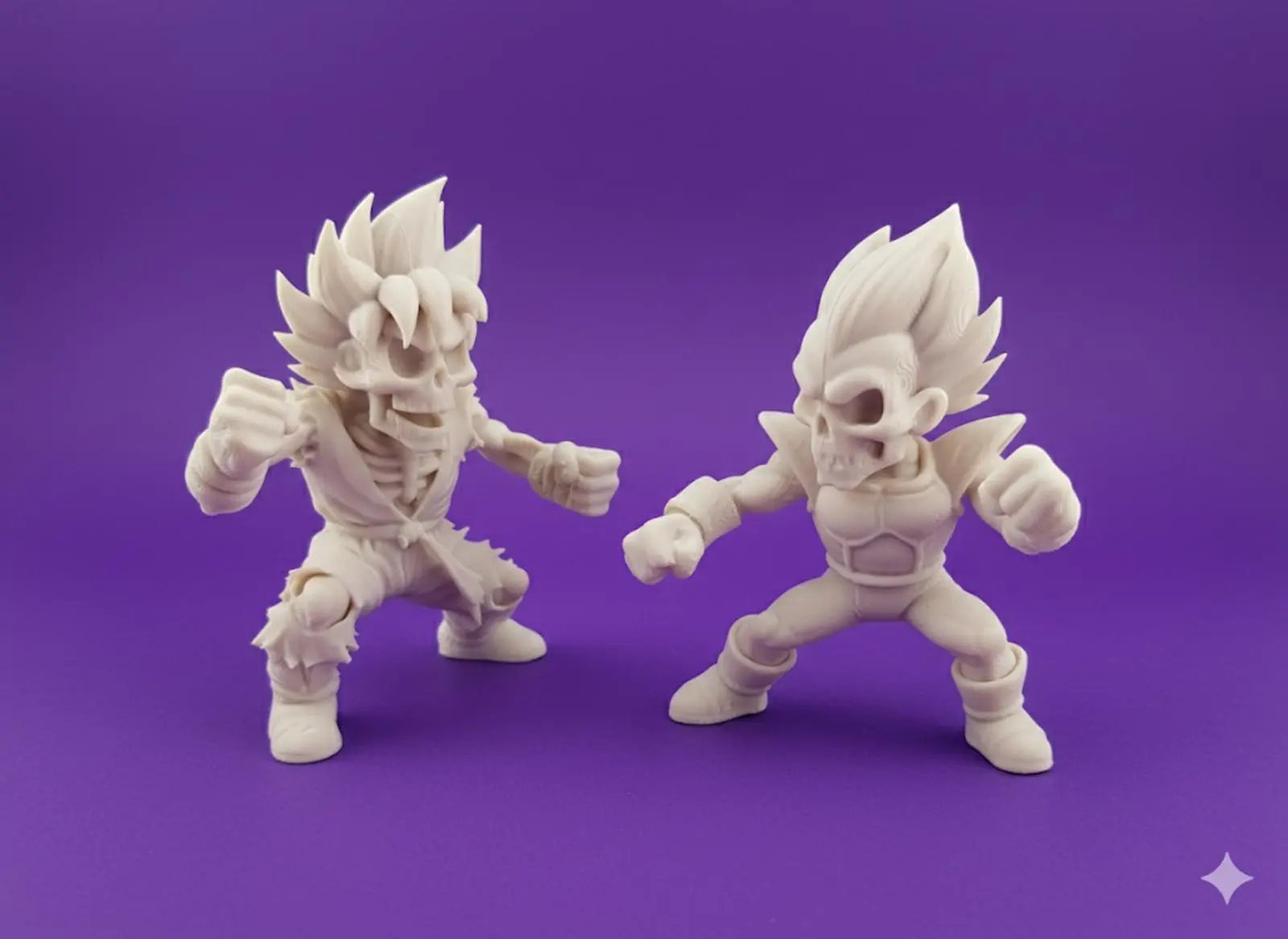Goku & Vegeta Skeleton Figures - DBZ Halloween Rivals Dragon Ball Z