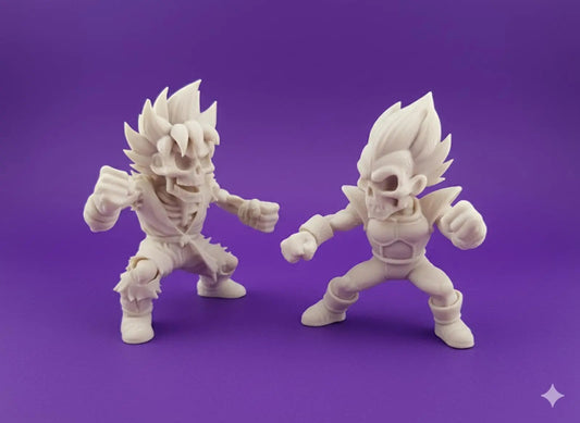 Goku & Vegeta Skeleton Figures - DBZ Halloween Rivals Dragon Ball Z