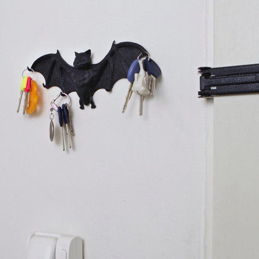 Gothic Bat Key Hanger - Spooky Wall Key Holder & Organizer 