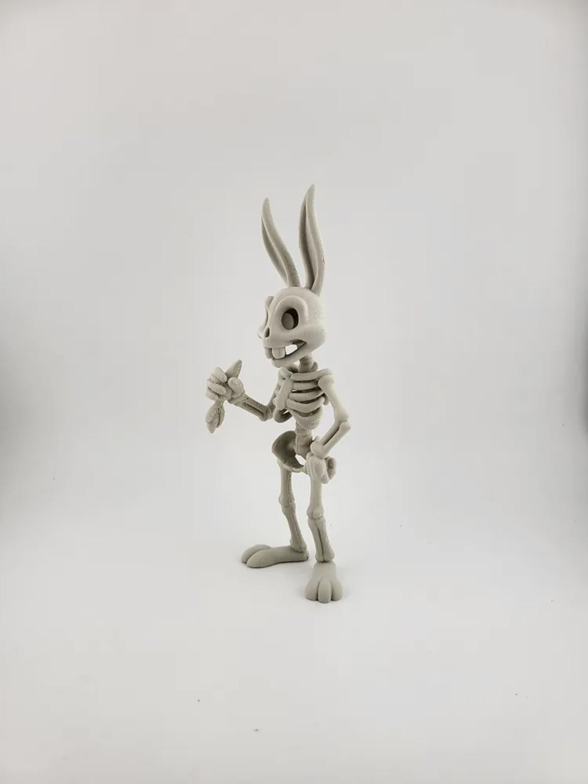 Bugs Bunny Skeleton Figure - Spooky Cartoon Horror