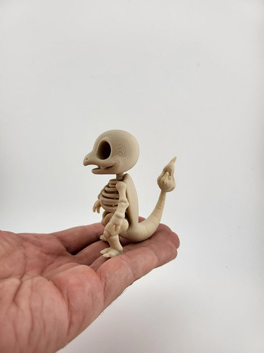 Charmander Skeleton Figure - Spooky Pokémon Halloween Horror