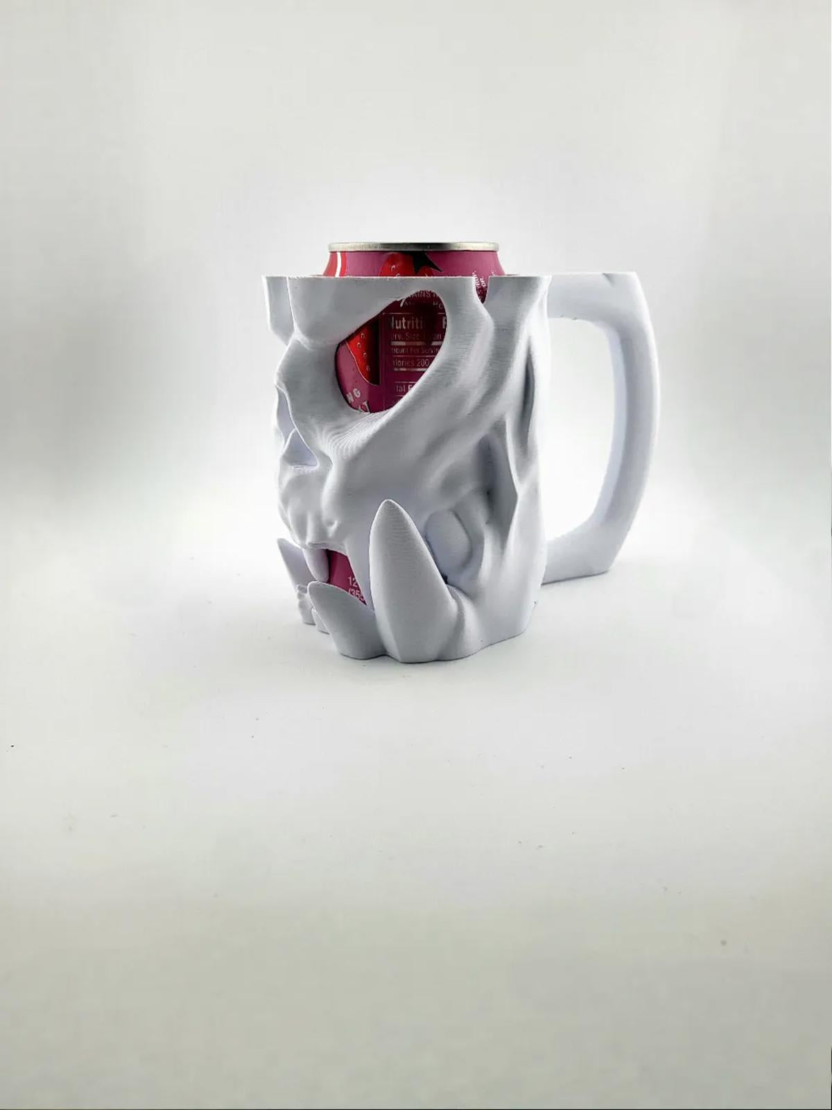Orc Skull Can Cooler - Fantasy Tusk Drink Holder 