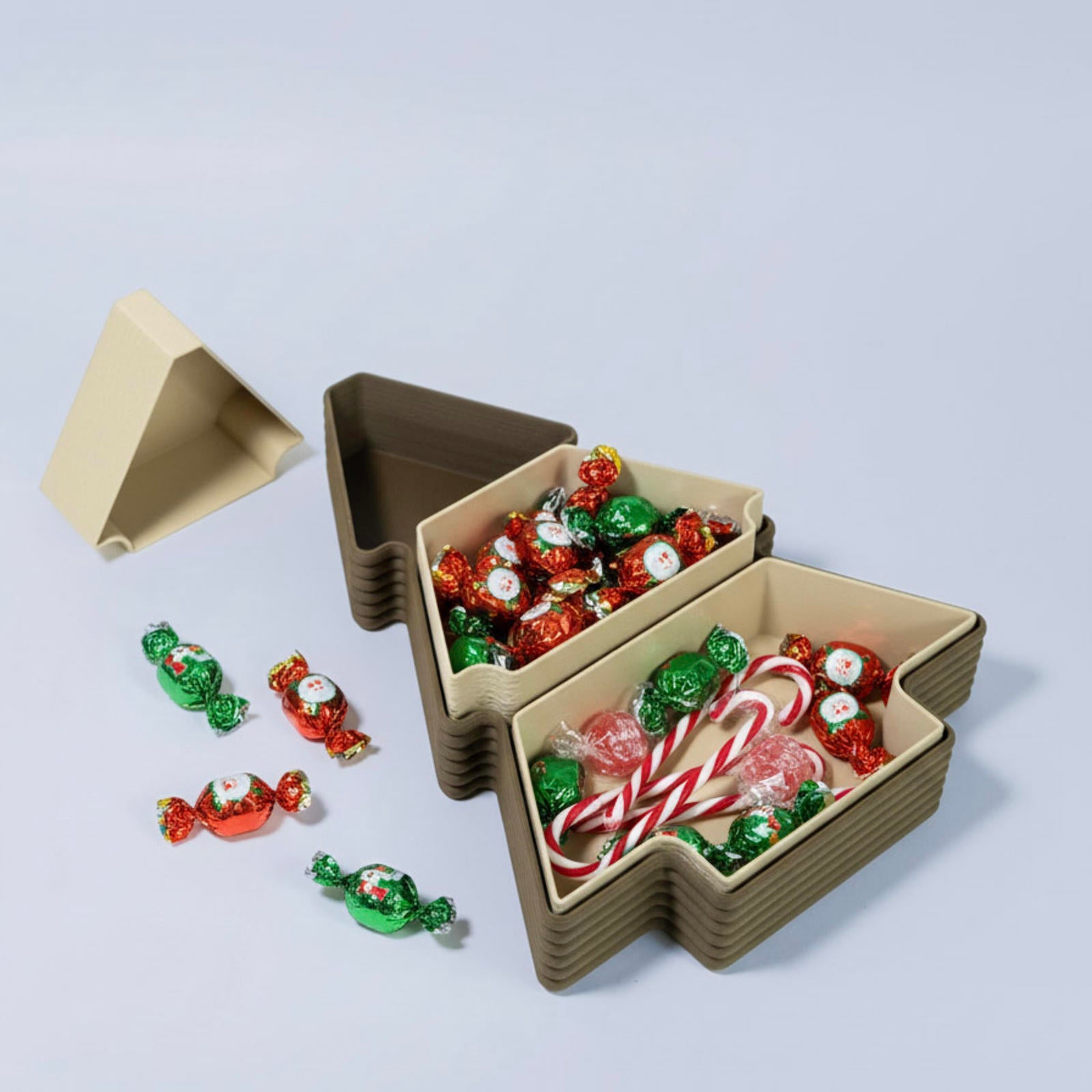 Tiered Christmas Tree Candy Dish - Festive Holiday Sweet Holder 