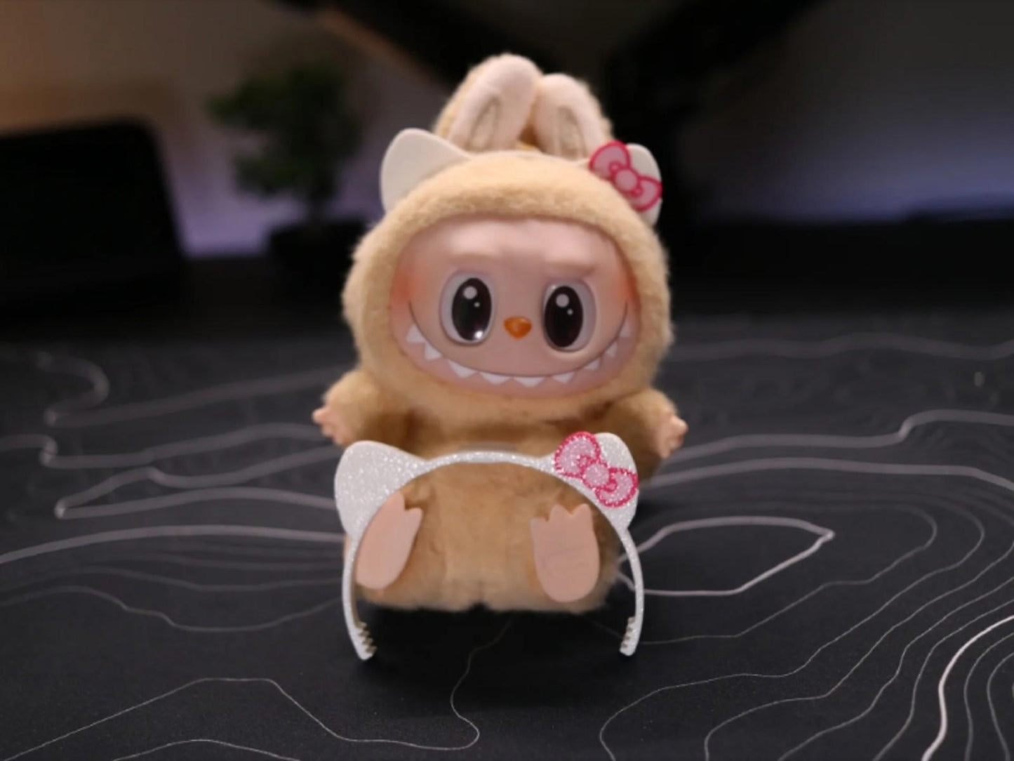 LABUBU Hello Kitty Headband – Doll Accessory with Bow Ears