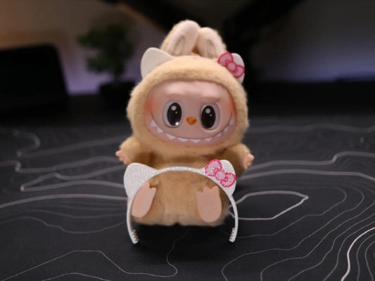 LABUBU Hello Kitty Headband – Doll Accessory with Bow Ears