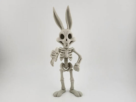 Bugs Bunny Skeleton Figure - Spooky Cartoon Horror