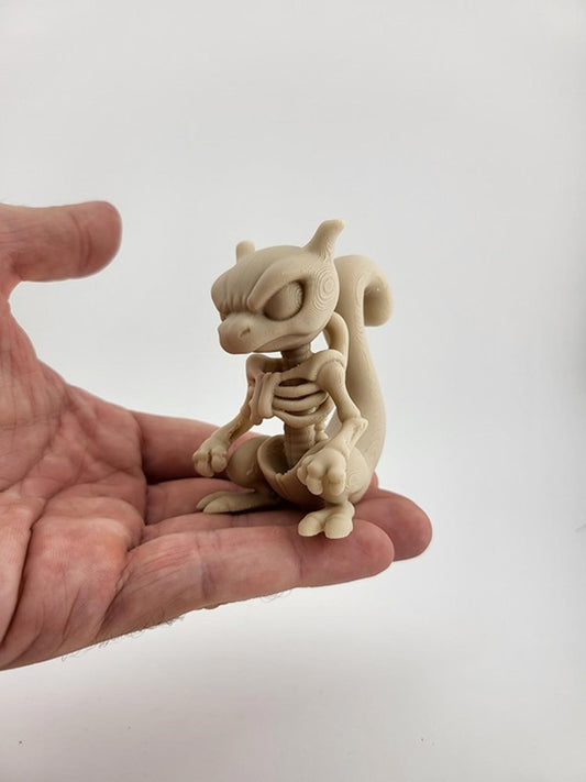 Legendary Mewtwo Skeleton Figure - Psychic Pokémon Halloween Horror