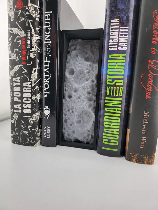 Moon Surface Book Nook - Sci-Fi Shelf Insert 