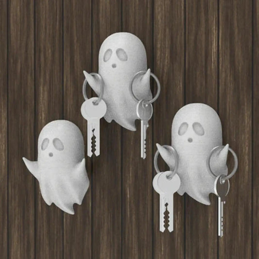 Spooky Ghost Key Holder Wall Mount - Cute Halloween Key Hook PrecursorPrints