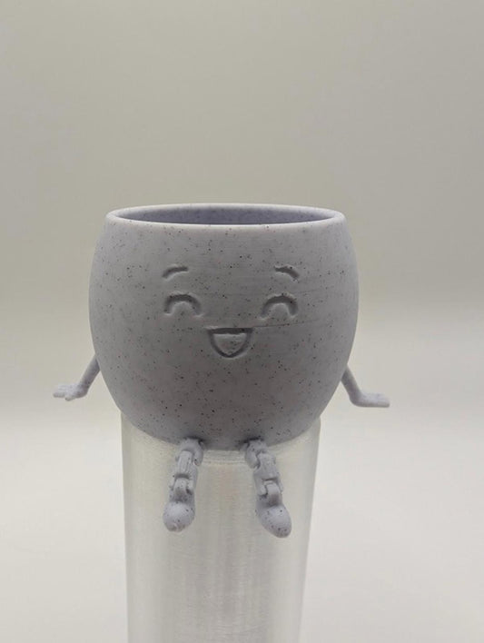 Planter Buddy – Articulated Pot with Dangling Legs and Smiling Face - 3D Printed