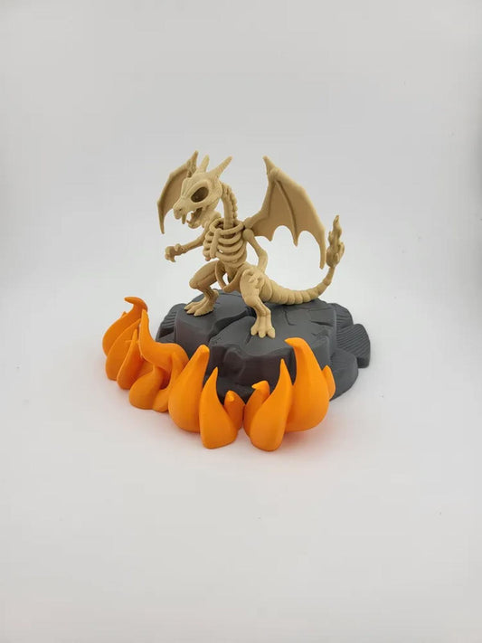 Charizard's Final Flame Skeleton Diorama - Epic Pokémon Halloween Display