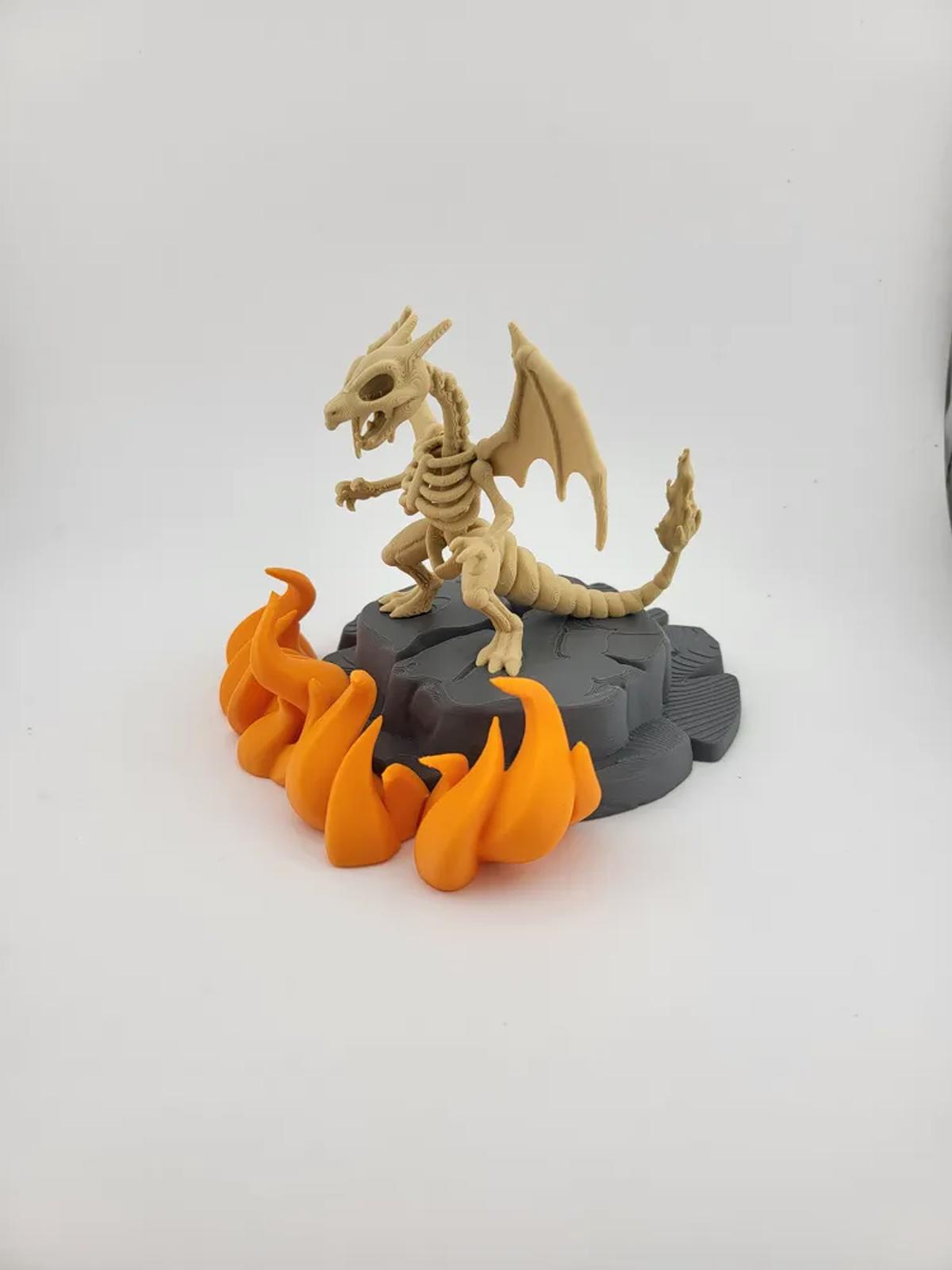 Charizard's Final Flame Skeleton Diorama - Epic Pokémon Halloween Display