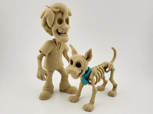 Shaggy and Scooby-Doo Skeleton Duo - Halloween Mystery Figures