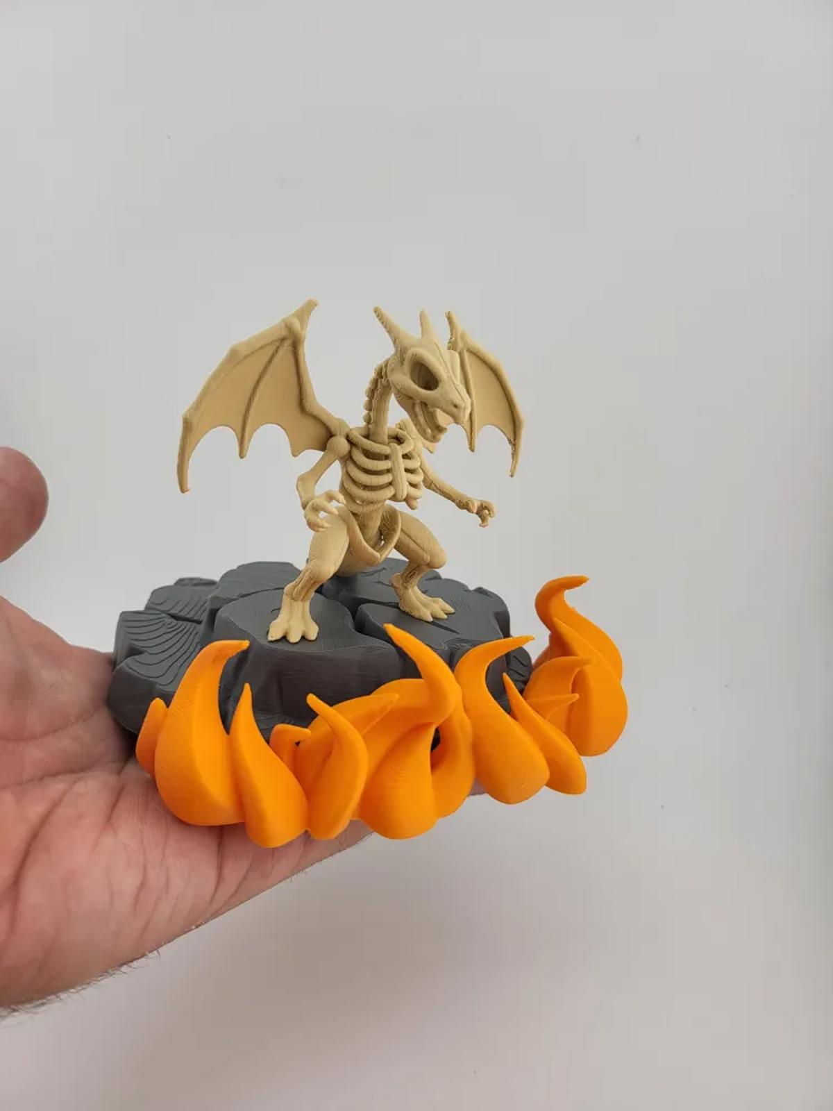 Charizard's Final Flame Skeleton Diorama - Epic Pokémon Halloween Display