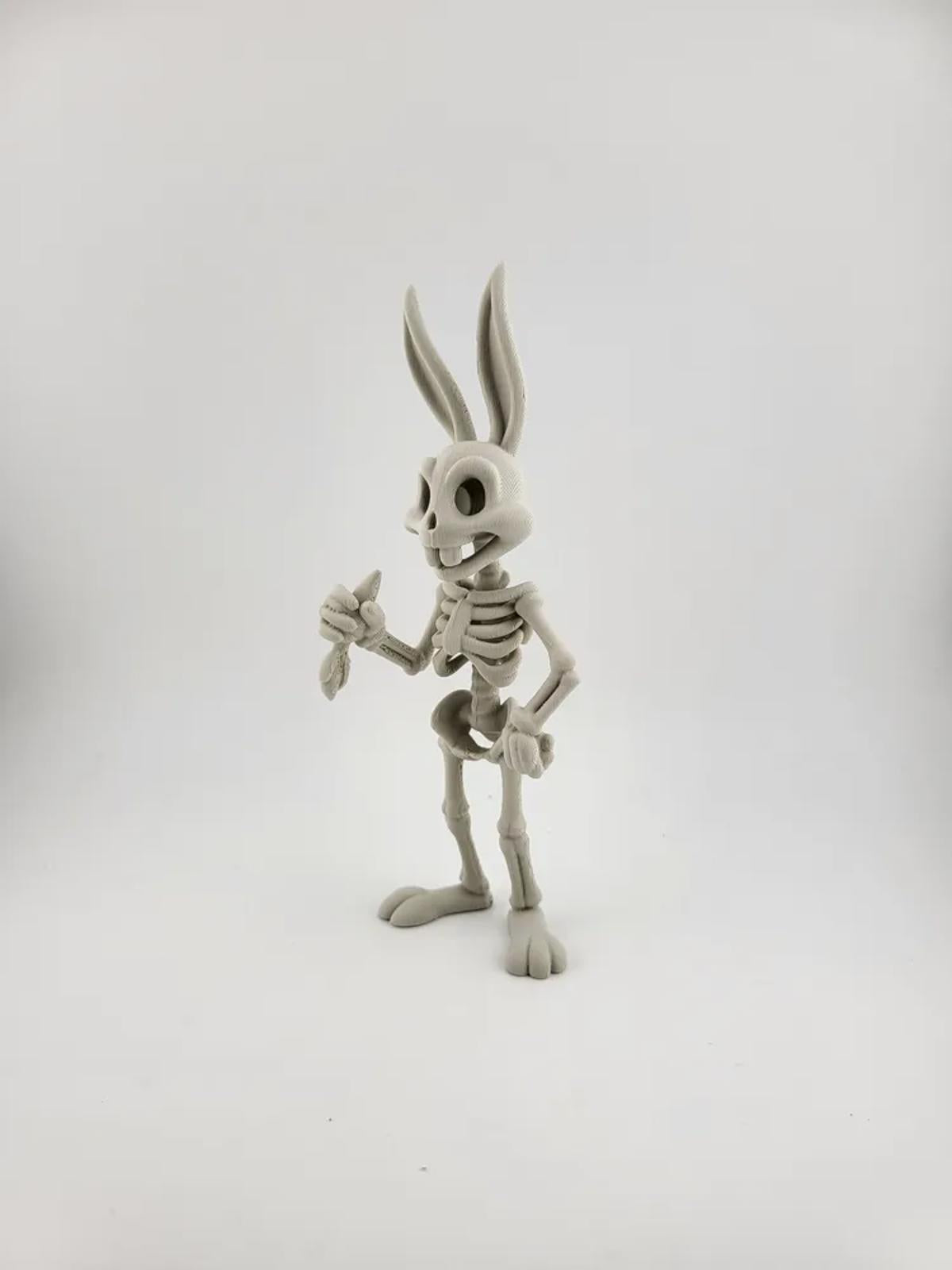 Bugs Bunny Skeleton Figure - Spooky Cartoon Horror